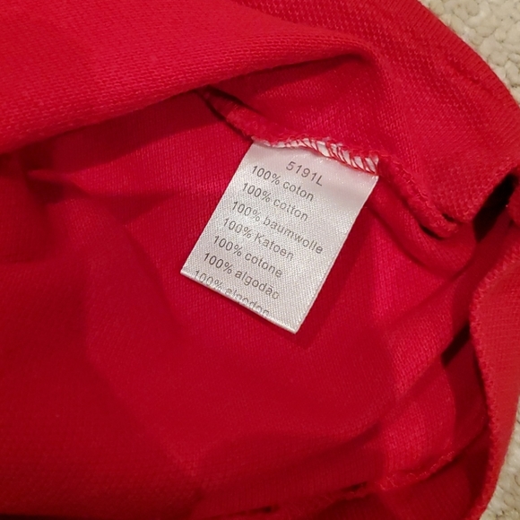 Men's Lacoste Red Polo T-Shirt - Picture 4 of 4